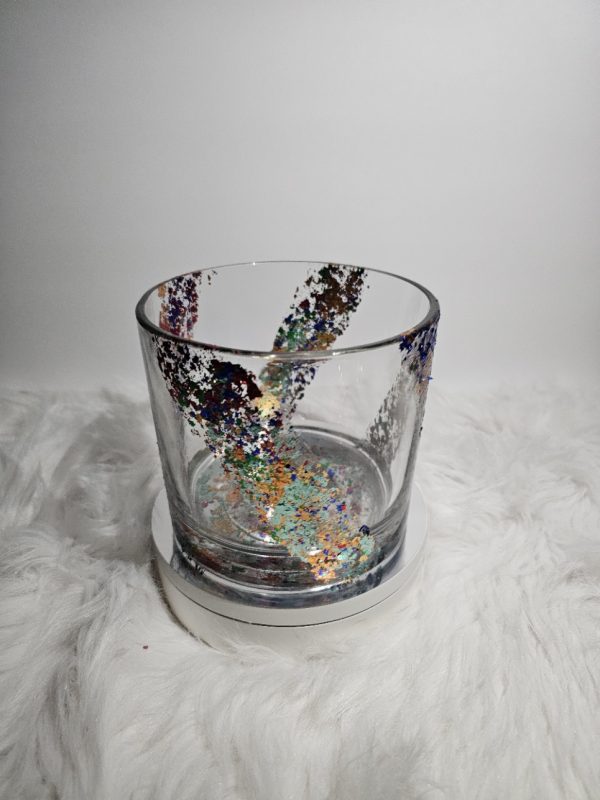 Vibrant Autism Awareness Speckled Glass Vase & Holder - Image 3