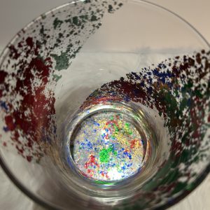 Vibrant Autism Awareness Speckled Glass Vases