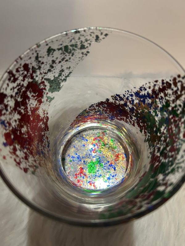 Vibrant Autism Awareness Speckled Glass Vases