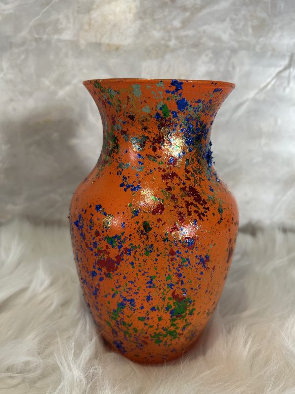 Vibrant Autism Awareness Speckled Glass Vases - Image 8