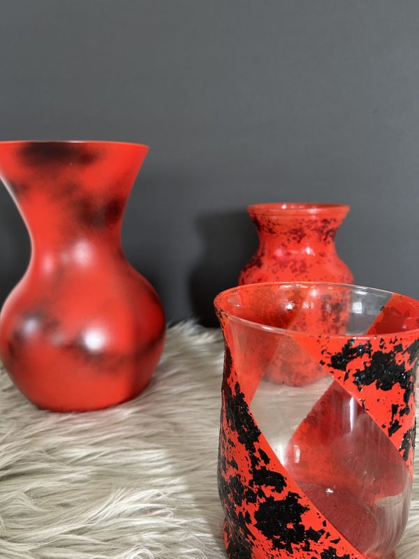 Red Velvet Vases