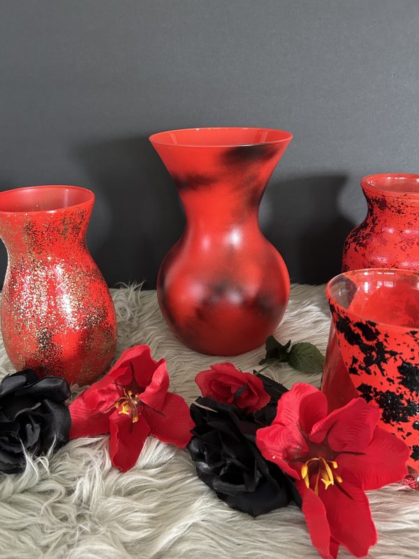 Red Velvet Vases - Image 4