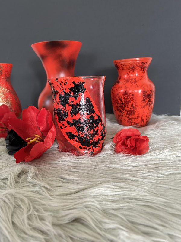 Red Velvet Vases - Image 5