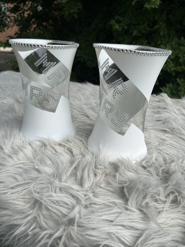Mr. Mrs. wedding vases