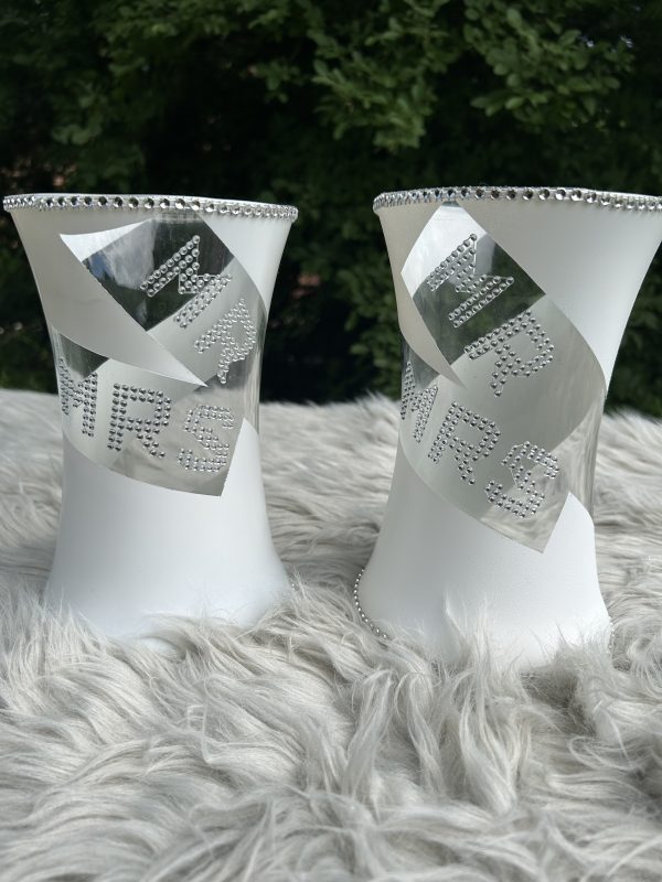 Mr. Mrs. wedding vases - Image 3